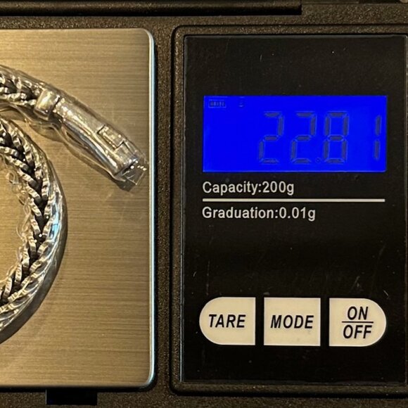 Sterling Silver Braided Wheat Chain Bracelet - Picture 3 of 3